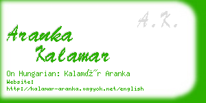 aranka kalamar business card